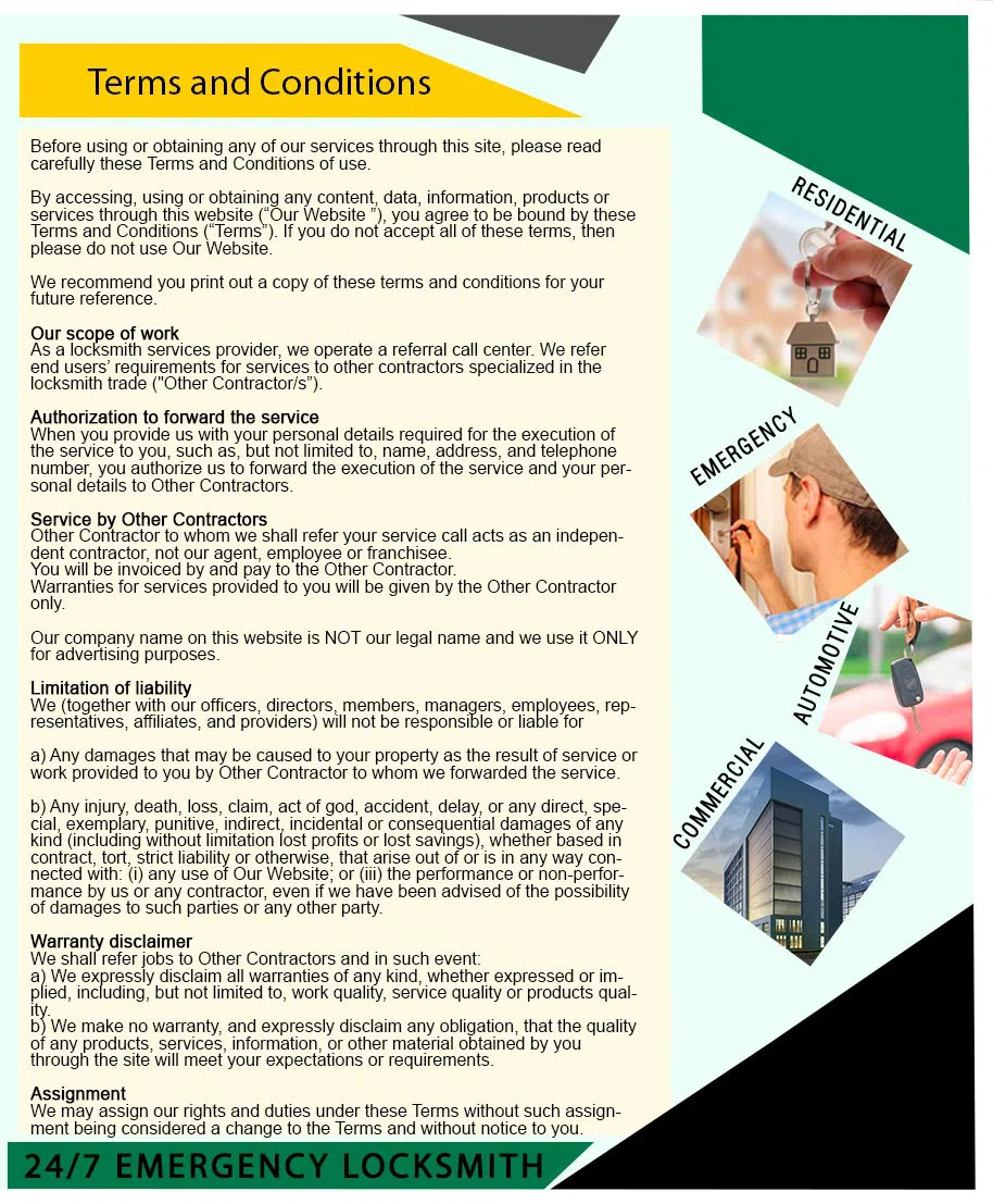 Amber Locksmith Store Cincinnati, OH 513-726-2019 - terms-and-condition-68-19mod